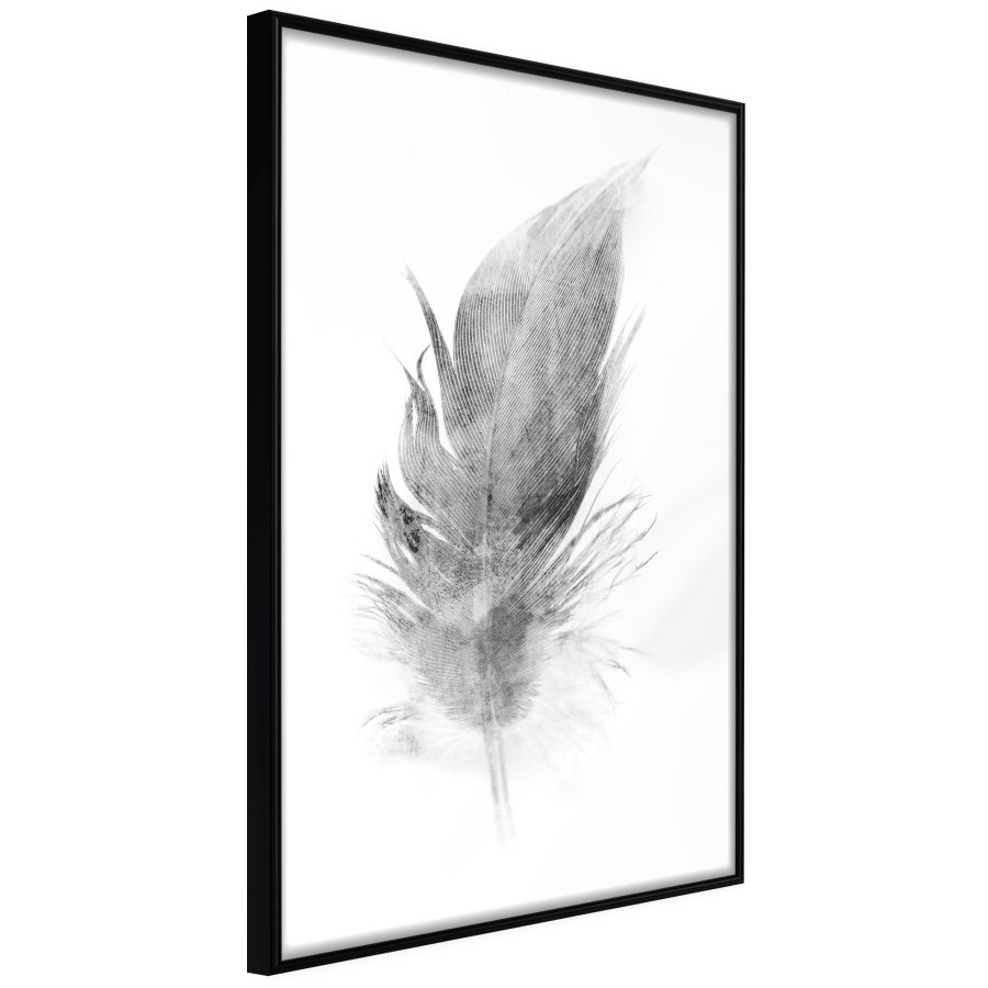 ARTGEIST Plakat med ramme - Lost Feather (Grey)