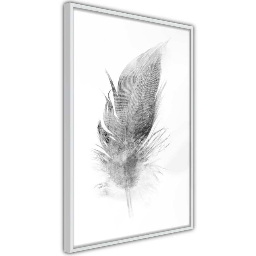 ARTGEIST Plakat med ramme - Lost Feather (Grey)