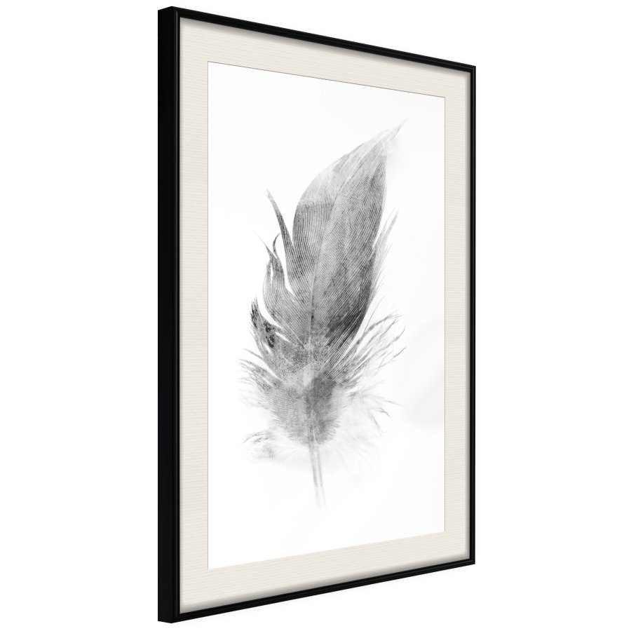 ARTGEIST Plakat med ramme - Lost Feather (Grey)