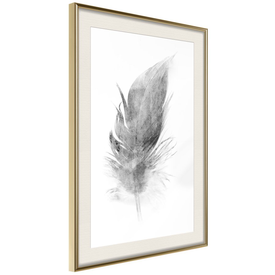 ARTGEIST Plakat med ramme - Lost Feather (Grey)