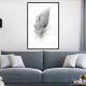ARTGEIST Plakat med ramme - Lost Feather (Grey)