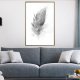 ARTGEIST Plakat med ramme - Lost Feather (Grey)
