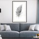 ARTGEIST Plakat med ramme - Lost Feather (Grey)