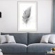 ARTGEIST Plakat med ramme - Lost Feather (Grey)