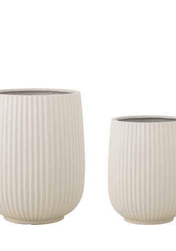 BLOOMINGVILLE Selva urtepotteskjuler, rund - hvid magnesia (st med 2)