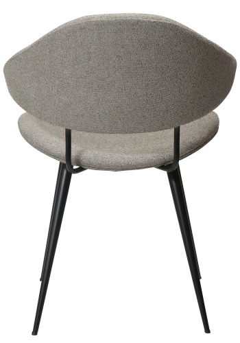 DAN-FORM NAPOLEON Stol Pebble earth bouclé stof med sorte ben