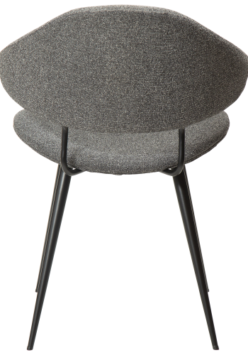 DAN-FORM NAPOLEON Stol Pebble gr bouclé stof med sorte ben