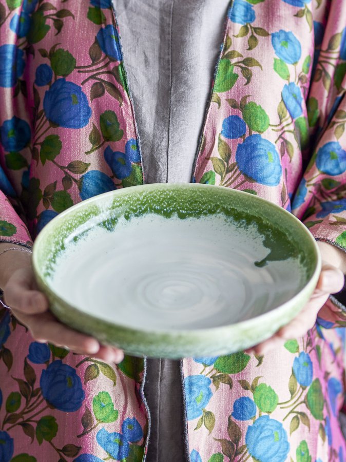 CREATIVE COLLECTION Prim Serveringsfad, Grn, Stentj