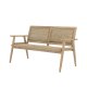 BLOOMINGVILLE Sorrento havesofa, m. armln - natur polyrattan og natur akacietr
