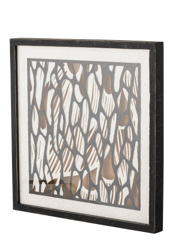 BLOOMINGVILLE Barlin Illustration med ramme, Sort, Fyr