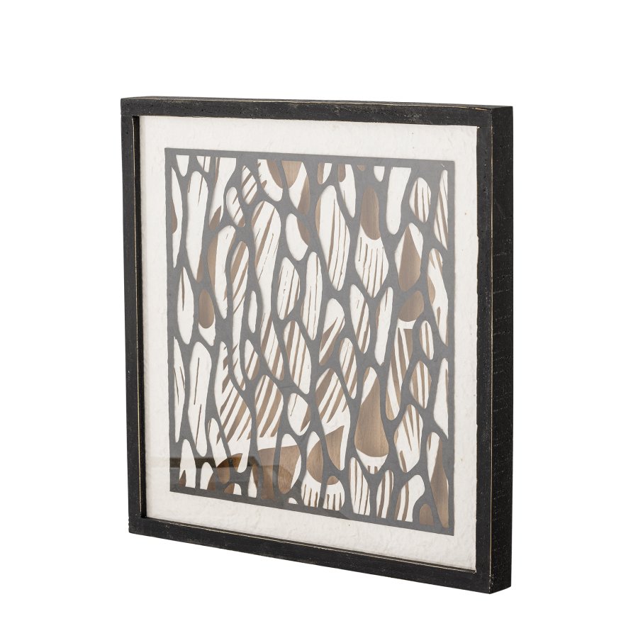 BLOOMINGVILLE Barlin Illustration med ramme, Sort, Fyr