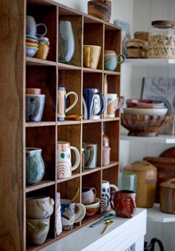 BLOOMINGVILLE Tilo vghylde, kvadratisk - brun genanvendt tr (70x70)