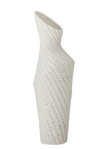 CREATIVE COLLECTION Fikla Vase, Hvid, Stentj