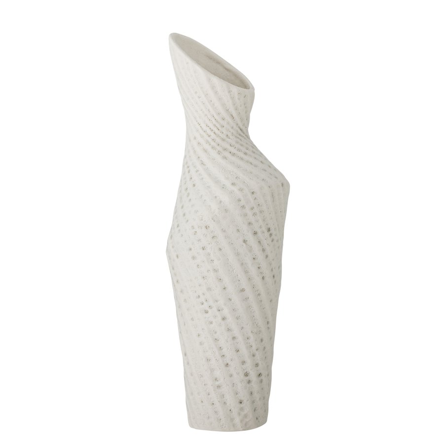 CREATIVE COLLECTION Fikla Vase, Hvid, Stentj