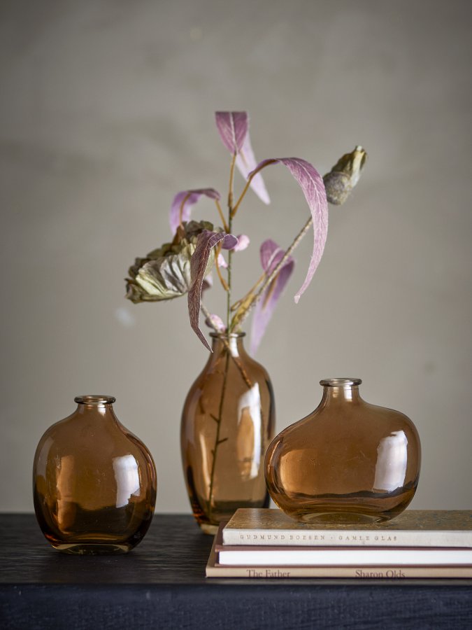BLOOMINGVILLE Tilia Vase, Brun, Glas