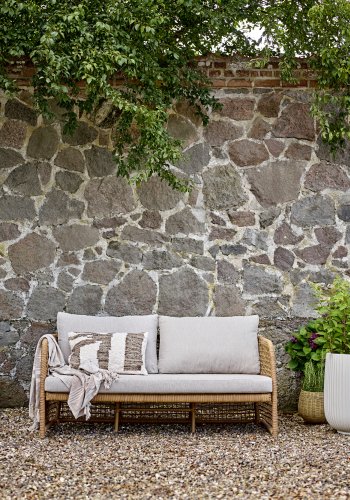 BLOOMINGVILLE Penzano udendrs sofa, m. armln og hynder - natur polyrattan