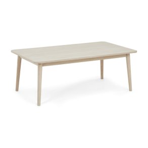 Nyborg sofabord, rektangulr - hvidolieret egetrsfinér og tr (70x125)