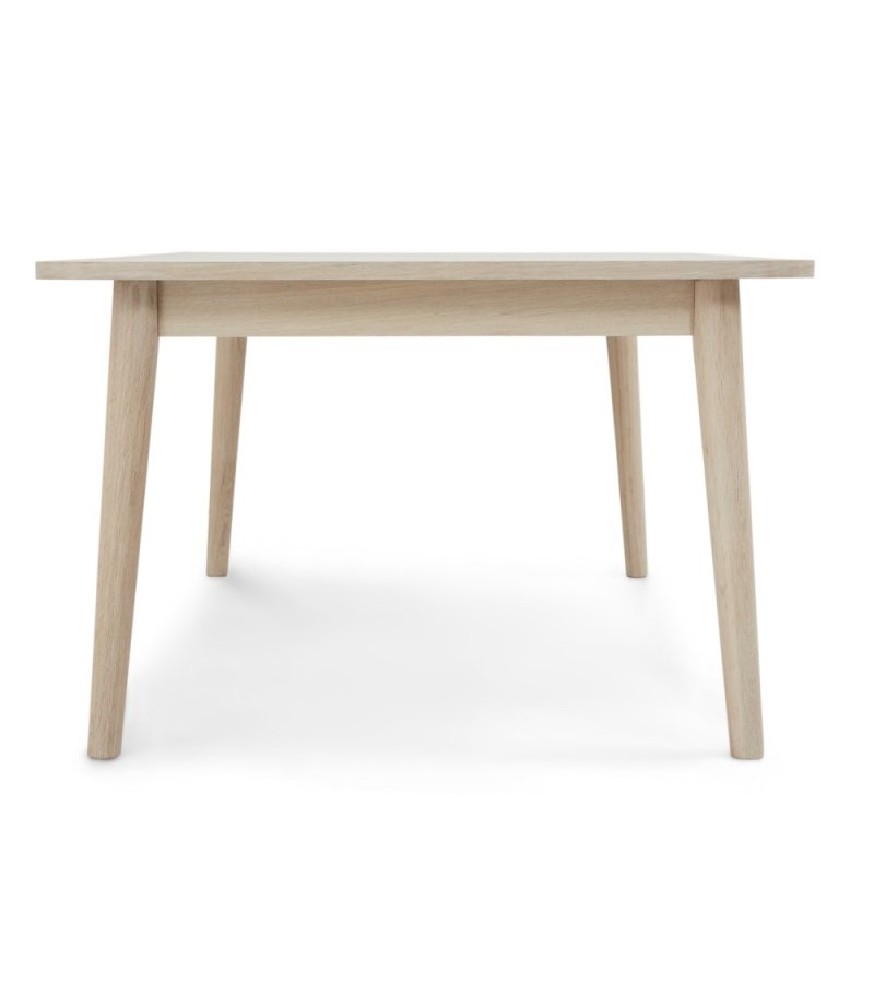 Nyborg sofabord, rektangulr - hvidolieret egetrsfinér og tr (70x125)