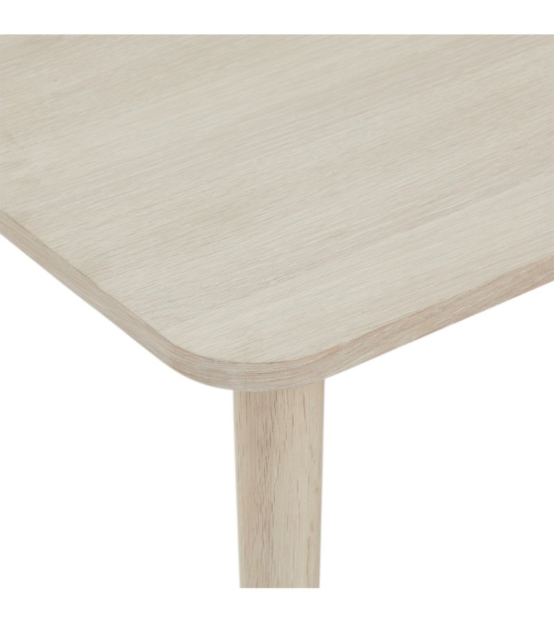 Nyborg sofabord, rektangulr - hvidolieret egetrsfinér og tr (70x125)