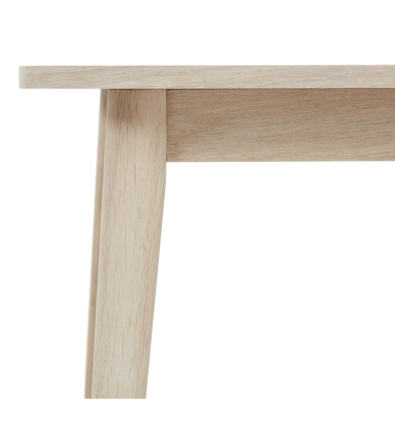 Nyborg sofabord, rektangulr - hvidolieret egetrsfinér og tr (70x125)