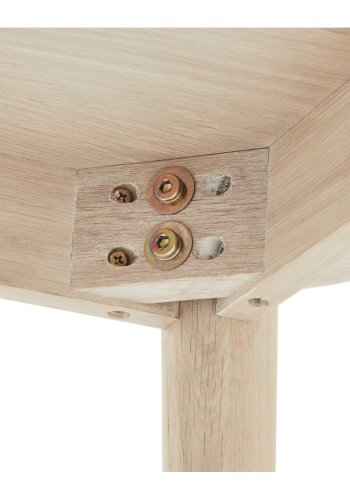 Nyborg sofabord, rektangulr - hvidolieret egetrsfinér og tr (70x125)