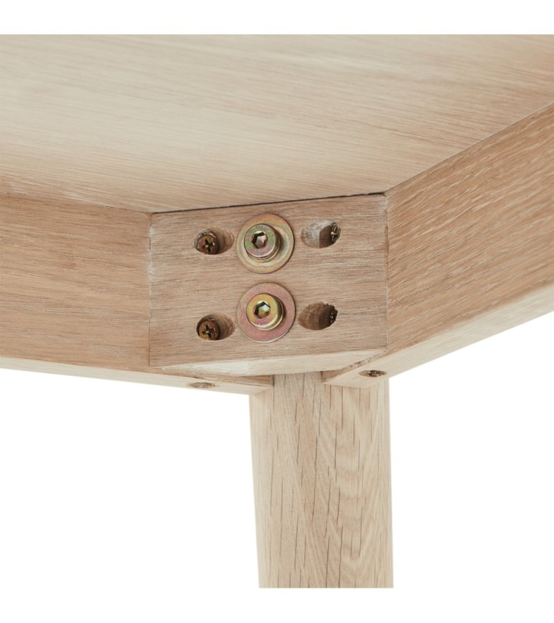 Nyborg sofabord, kvadratisk - hvidolieret egetrsfinér og tr (70x70)