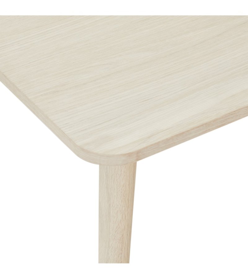 Nyborg sofabord, kvadratisk - hvidolieret egetrsfinér og tr (90x90)