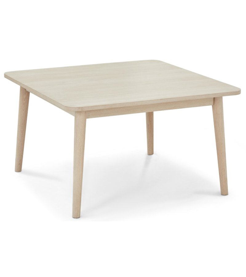 Nyborg sofabord, kvadratisk - hvidolieret egetrsfinér og tr (90x90)