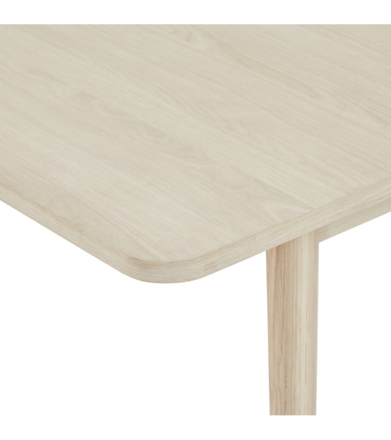 Nyborg spisebord, m. 2 tillgsplader - hvidolieret egetrsfinér og tr (100x200(300))