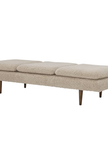 BLOOMINGVILLE Pione daybed - natur polyester og brun gummitr (198x77)