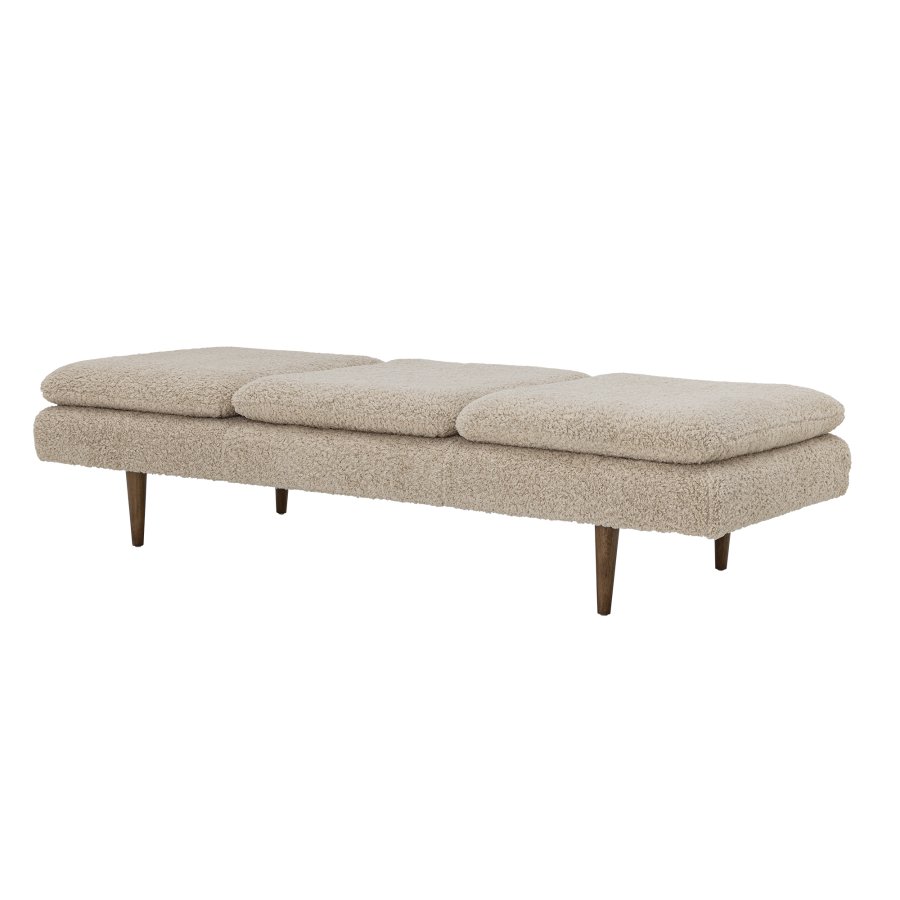 BLOOMINGVILLE Pione daybed - natur polyester og brun gummitr (198x77)