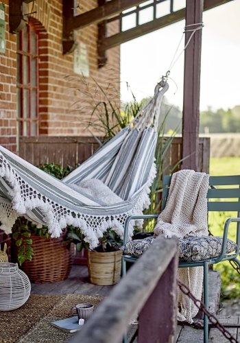 BLOOMINGVILLE Monsi havestol, m. armln, stabelbar - grn galvaniseret jern