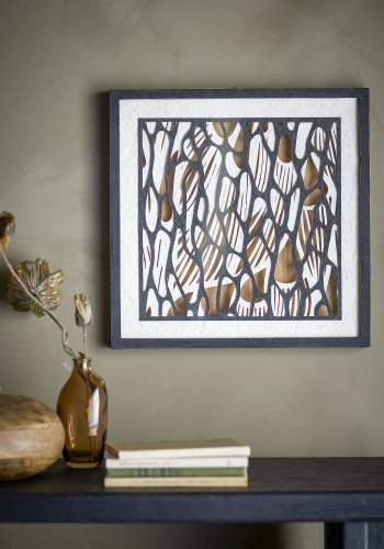 BLOOMINGVILLE Barlin Illustration med ramme, Sort, Fyr