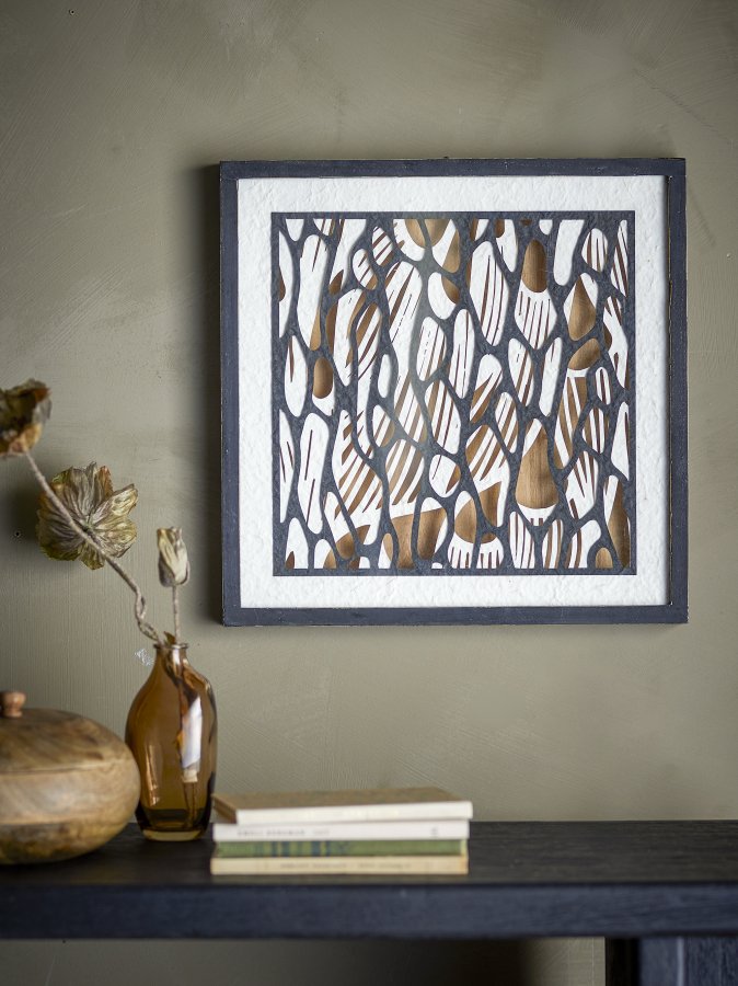 BLOOMINGVILLE Barlin Illustration med ramme, Sort, Fyr