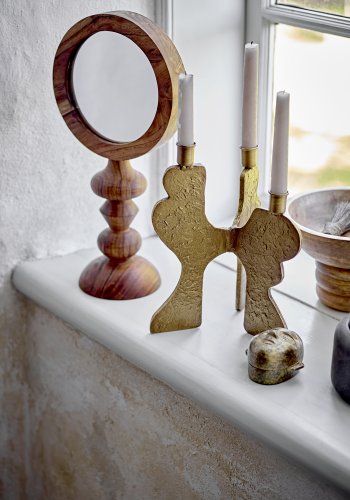 BLOOMINGVILLE Lux Lysestage, Guld, Metal