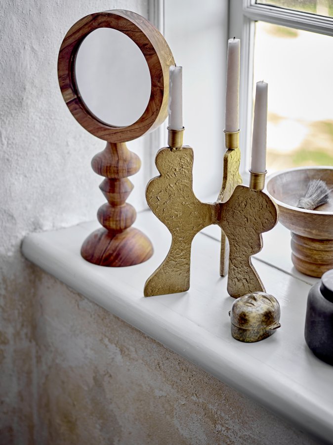 BLOOMINGVILLE Lux Lysestage, Guld, Metal