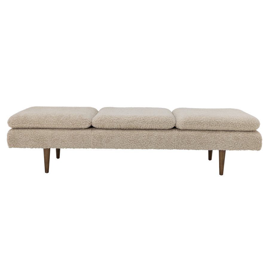 BLOOMINGVILLE Pione daybed - natur polyester og brun gummitr (198x77)