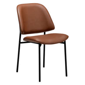 DANFORM OHMY spisebordsstol - cognac kunstlder og sort stl