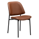 DANFORM OHMY spisebordsstol - cognac kunstlder og sort stl