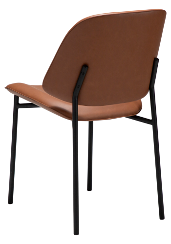 DANFORM OHMY spisebordsstol - cognac kunstlder og sort stl