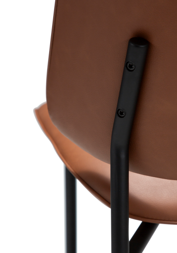 DANFORM OHMY spisebordsstol - cognac kunstlder og sort stl