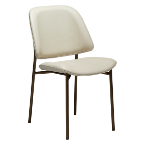 DANFORM OHMY spisebordsstol - matteret mandel kunstlder og antik messing stl