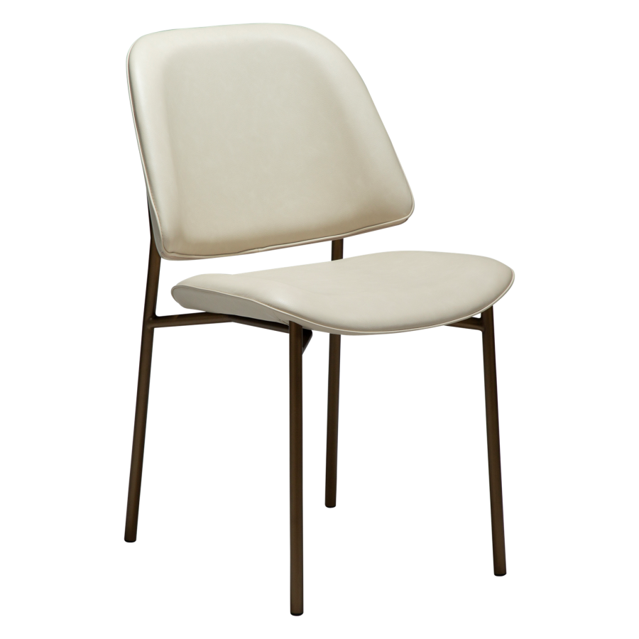 DANFORM OHMY spisebordsstol - matteret mandel kunstlder og antik messing stl