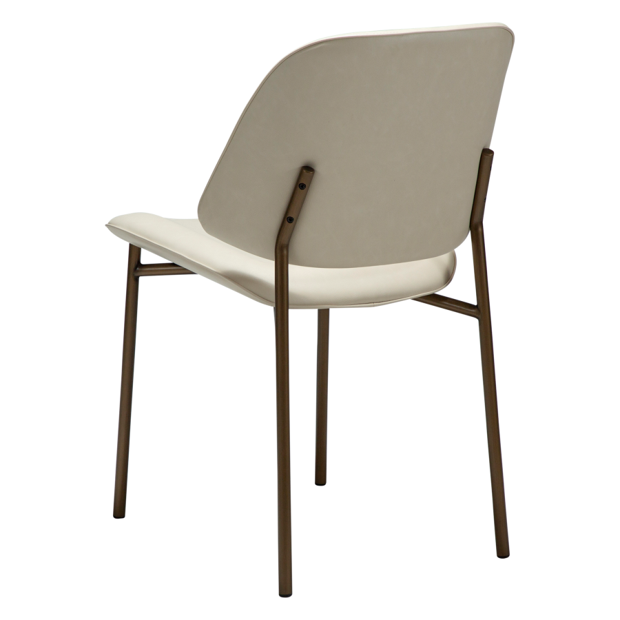 DANFORM OHMY spisebordsstol - matteret mandel kunstlder og antik messing stl