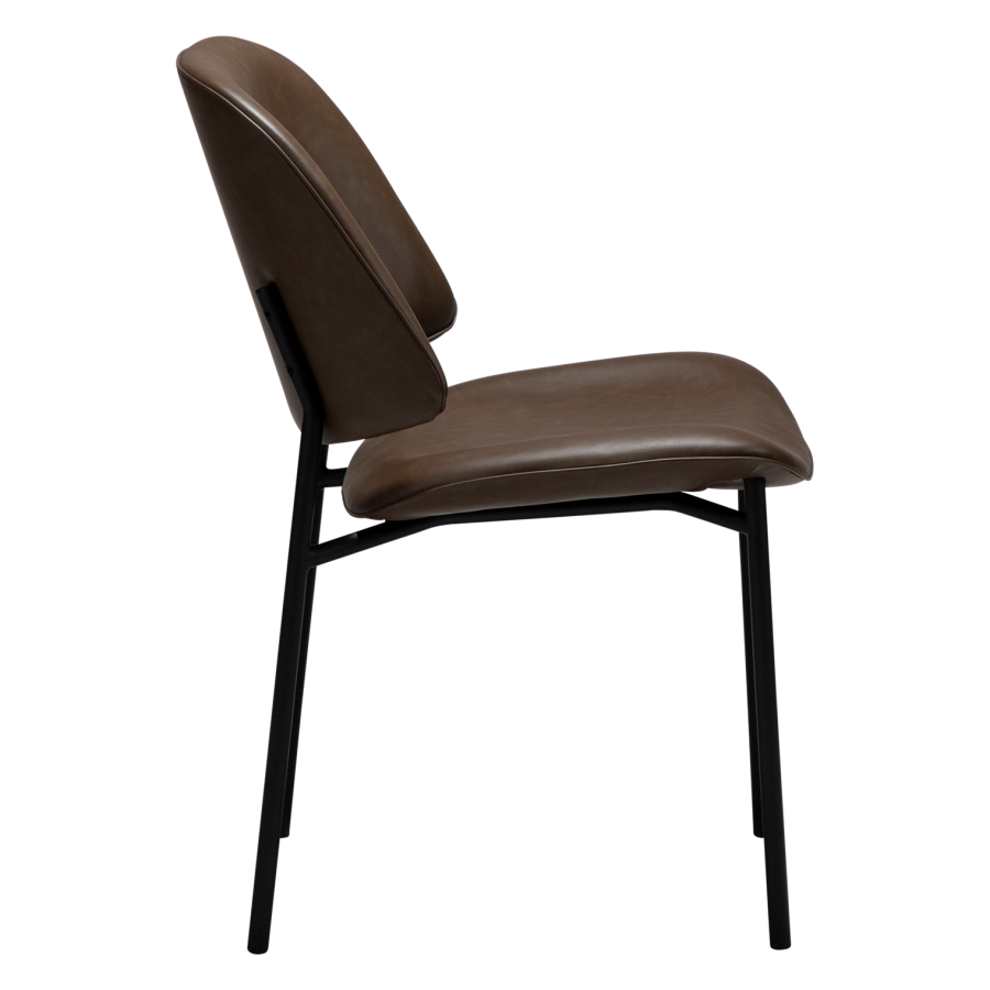 DANFORM OHMY spisebordsstol - Major brun kunstlder og sort stl