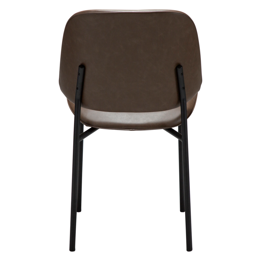 DANFORM OHMY spisebordsstol - Major brun kunstlder og sort stl