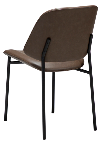 DANFORM OHMY spisebordsstol - Major brun kunstlder og sort stl