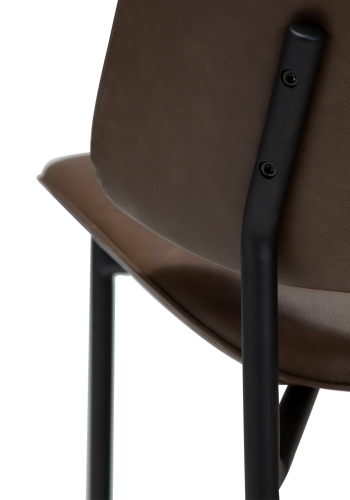 DANFORM OHMY spisebordsstol - Major brun kunstlder og sort stl