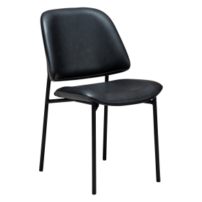 DANFORM OHMY spisebordsstol - Ravn sort kunstlder og sort stl