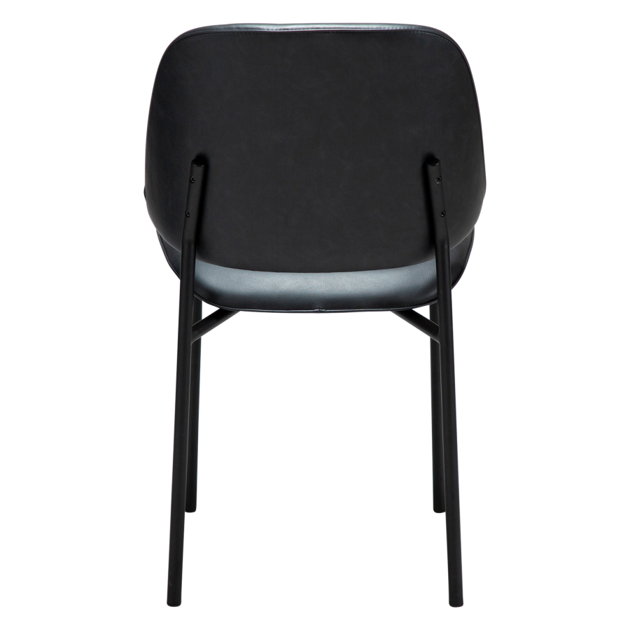 DANFORM OHMY spisebordsstol - Ravn sort kunstlder og sort stl